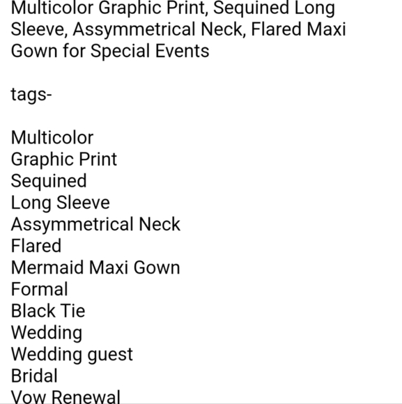 Multicolor,  Graphic Print,  Assymmetrical Neck,  Sequined Mermaid Gown - Picture 13 of 13